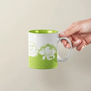 ספל חיות ירוק